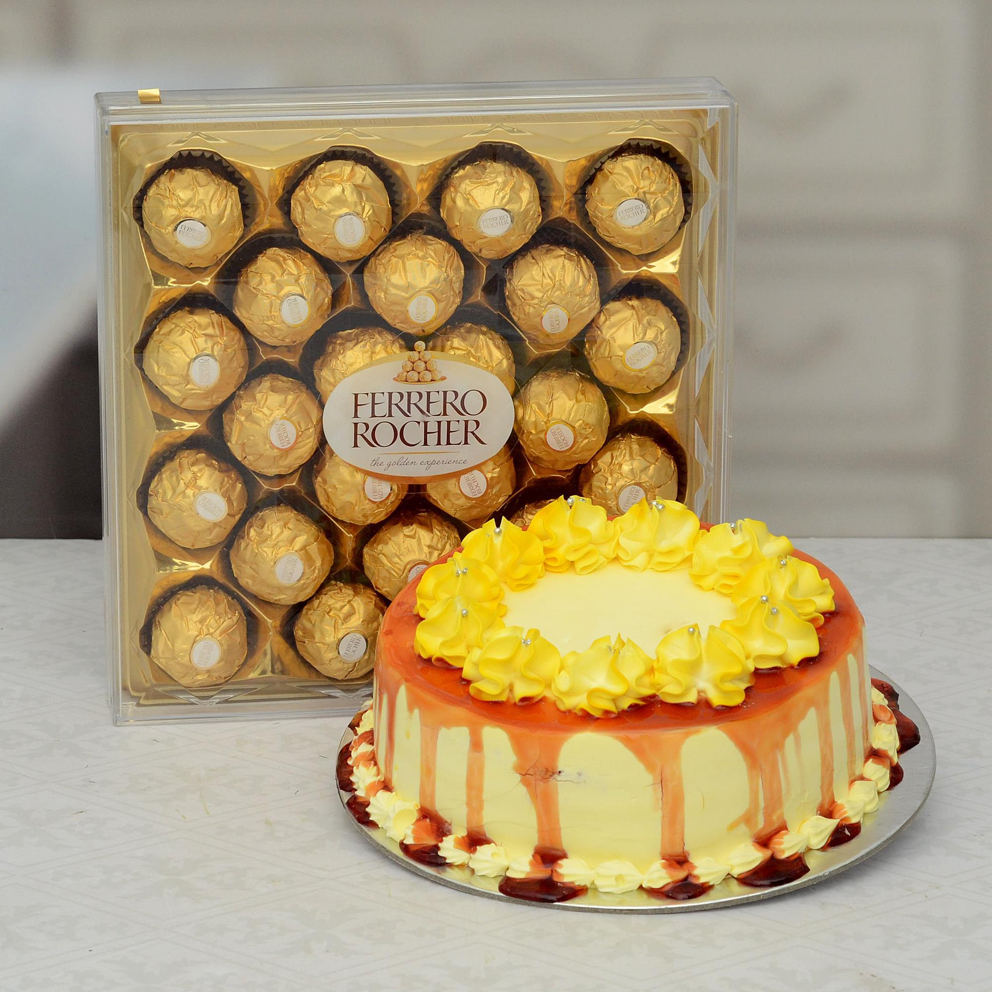 Ferrero Rocher & Butterscotch Cake